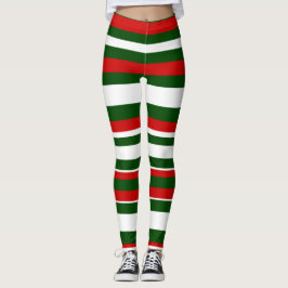 Plezierige Kerst Dek de Gangen Bemanning Rood Groe Leggings