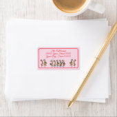 Plezierige Kerst Reindeers Retouradres Label (Insitu)