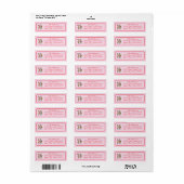 Plezierige Kerst Reindeers Retouradres Label (Full Sheet)