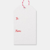Plezierige Kerstbomen Cadeaulabel (Achterkant)