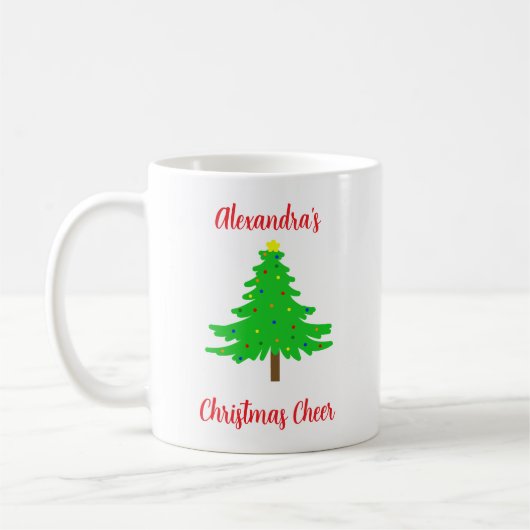 Plezierige Kerstbomen Koffiemok (Links)
