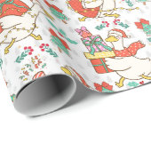 Plezierige Kerstgans Cadeaupapier (Rol Hoek)