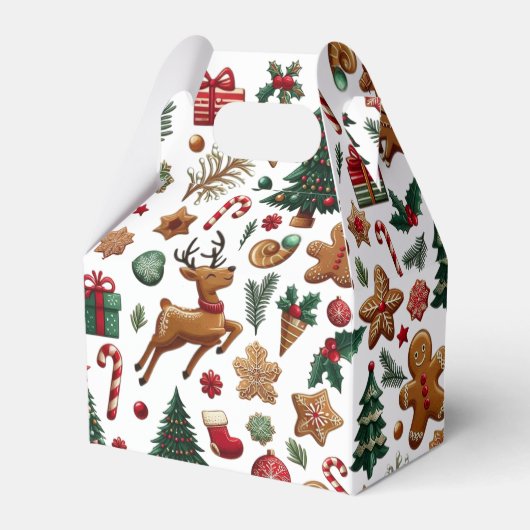Plezierige kerstgunstendoos bedankdoosjes (Voorkant Zijde)