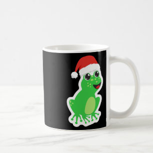Plezierige kikker met kerstmuts voor kerstpyjama k koffiemok