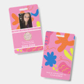 Plezierige kinderopvang leraar badge (Voor- en achterkant)