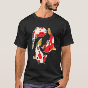 Plezierige Koi Vissen Karper Regenboog Kleur T-shirt