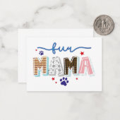 Plezierige Mama Notitiekaartje (Voorkant / Achterkant in situ)