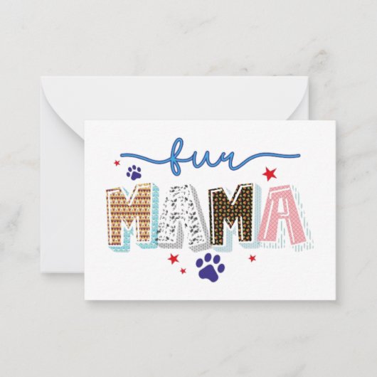 Plezierige Mama Notitiekaartje (Voorkant)