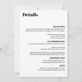 Plezierige & Moderne Details Bijlagekaart Save The Date