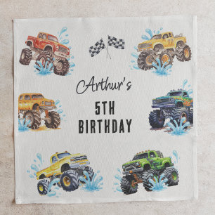 Plezierige Monster Truck Verjaardags Zwembad Feest Servet