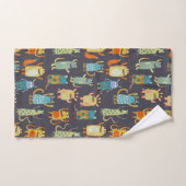 Plezierige Monsters Patroon Bad Handdoek (Handdoek)