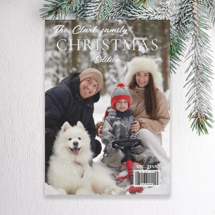 Plezierige omslagstijl kerstfoto feestdagenkaart