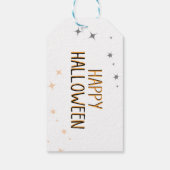 Plezierige oranje kabouter waterverf trick-or-trea cadeaulabel (Achterkant)