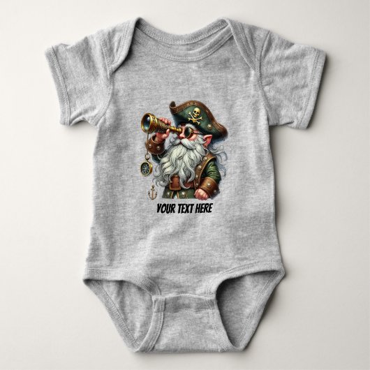 Plezierige pirate baby jongen aanpasbaar romper (Voorkant)