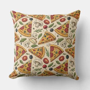 Plezierige Pizzafeest Pepperoni Pizza Liefhebber V Kussen