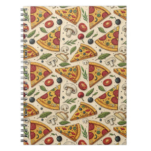 Plezierige Pizzafeest Pepperoni Pizza Liefhebber V Notitieboek
