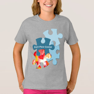 Plezierige Puzzelstukken Afbeelding Elk Stuk Telt! T-shirt