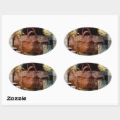 Plezierige reis ovale sticker (Vel)