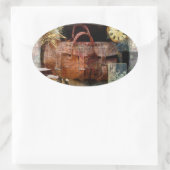 Plezierige reis ovale sticker (Tas)