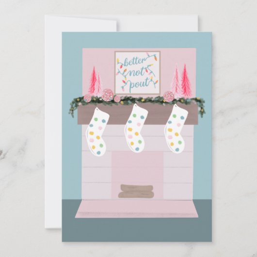 Plezierige Roze Kerst Disco Foto Feestdagenkaart (Voorkant)