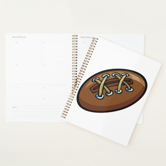 Plezierige Rugbybal Sport Grafisch Planner (Display)