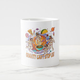 Plezierige Ruimte Eten Avontuur Design Kosmisch Grote Koffiekop