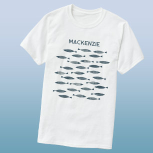 Plezierige Sardines Gepersonaliseerd Kust T-shirt