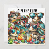 Plezierige Schildpadden Vergadering Kaart (Voorkant)