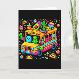 Plezierige schoolbus klaslokaal Cinco De Mayo Scha Kaart