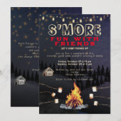 Plezierige S'mores-achtige barbecue met open vuur Kaart (Voorkant / Achterkant)