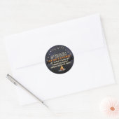 Plezierige S'mores-achtige kampvuur- BBQ met vrien Ronde Sticker (Envelop)