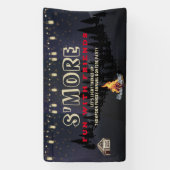 Plezierige S'mores-activiteit met open haard en BB Spandoek (Verticaal)