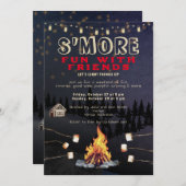 Plezierige S'mores bij het kampvuur in de achtertu Kaart (Voorkant / Achterkant)