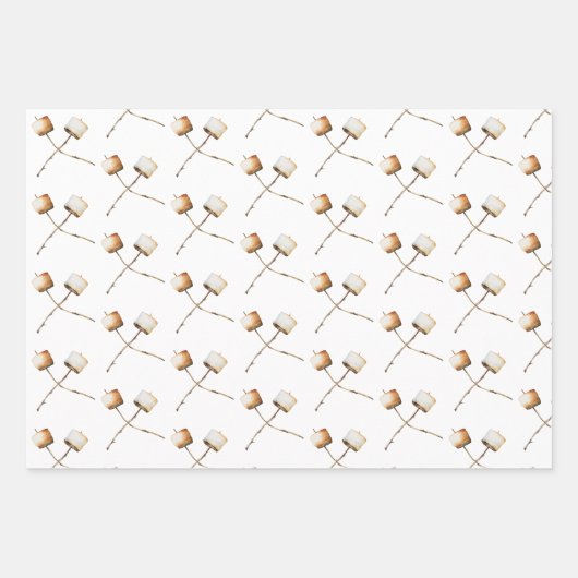 Plezierige S'mores bij kampvuur en BBQ met Friends Inpakpapier Vel (Voorkant 2)