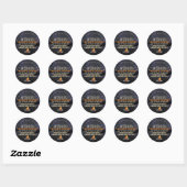 Plezierige S'mores- kampvuur achtertuin picknick F Ronde Sticker (Vel)