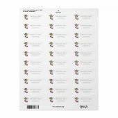 Plezierige Sneeuwman Slede Kerst Retouradres Etiket (Full Sheet)