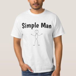 Plezierige Stokfiguur Eenvoudige Man T-shirt