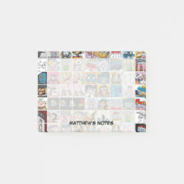 Plezierige stripfiguren kids patroon gepersonalise post-it® notes