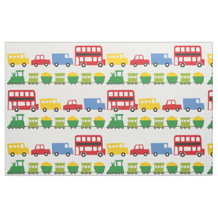 Plezierige Transport Auto Rode Bus Vrachtwagen Tre Stof