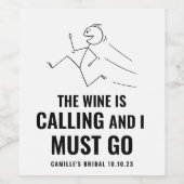 Plezierige & Trendy Zwarte Wijn Roepende Wijnlabel Etiket (Enkel label)