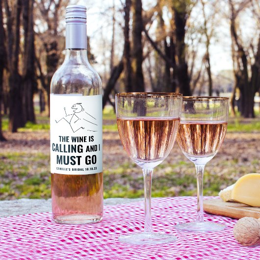 Plezierige & Trendy Zwarte Wijn Roepende Wijnlabel Etiket