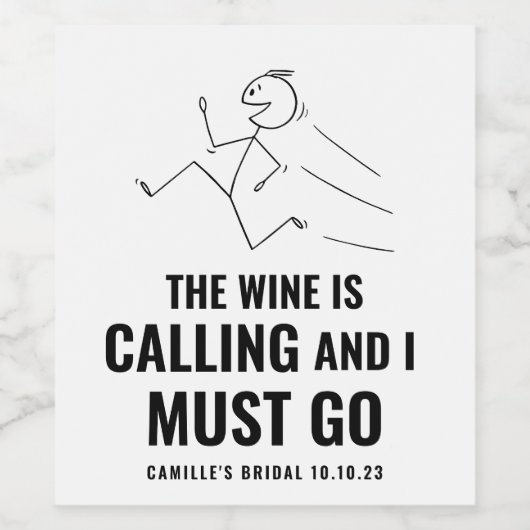 Plezierige & Trendy Zwarte Wijn Roept Wijnlabel Wijn Etiket (Enkel label)