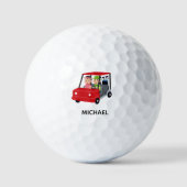 Plezierige unieke winkelmonogram naam golfballen (Voorkant)