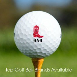 Plezierige Vader Western Cowboy Laars Rustieke Rod Golfballen