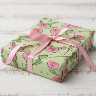 Plezierige Venusvliegenvangerplanten Botanisch Cadeaupapier