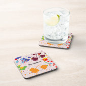 Plezierige verf druppels kleurrijke lente familien bier onderzetter (Rechterzijde)