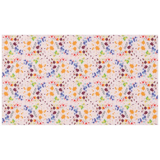 Plezierige verf druppels kleurrijke lente liefde t tafelkleed (Voorkant (Horizontaal))