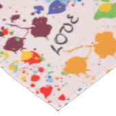 Plezierige verf druppels kleurrijke lente liefde t tafelkleed (Gekanteld)