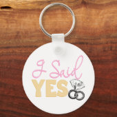 Plezierige Verloving Verloofde Ik Heb Ja Gezegd Ba Sleutelhanger (Voorkant)