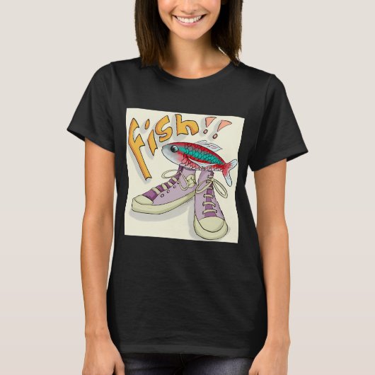 Plezierige Vis T-shirt (Voorkant)